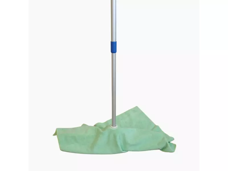 Microfiber mop with handle hole 50x70 cm green