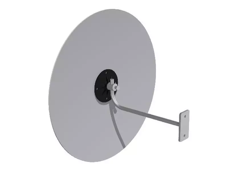 Industriespiegel RVS met RVS beugel Ø60 cm