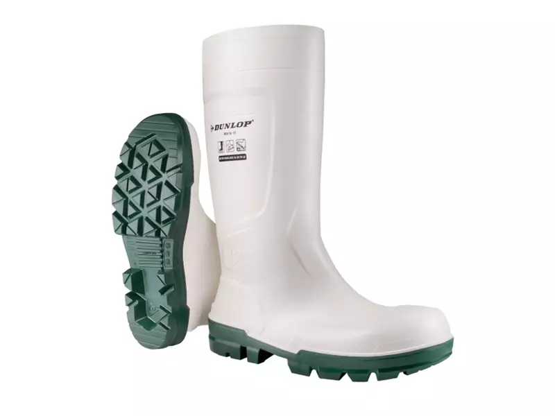 Bottes de sécurité Dunlop Work-It Safety NB1JB01 S4 SR blanches, pointure 45