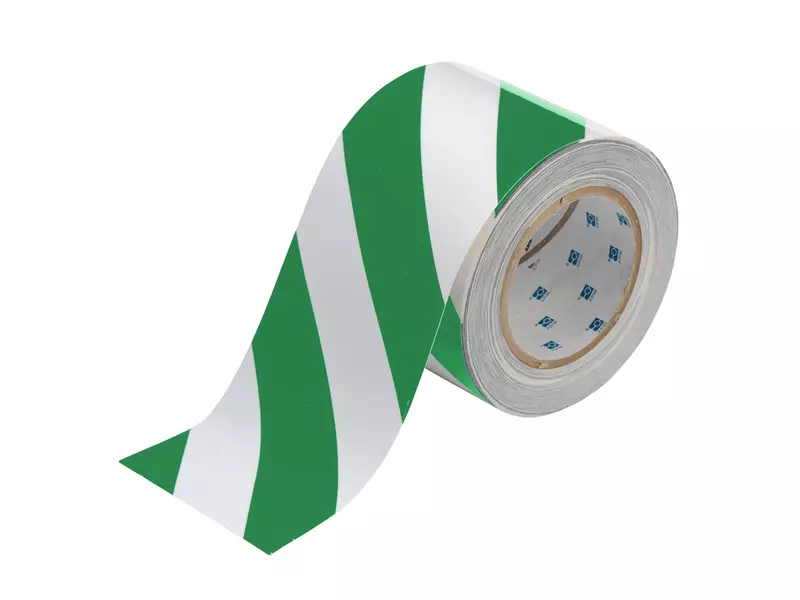 Brady ToughStripe Max demarcation tape PE green/white 101.60 mm
