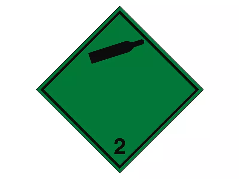 Vervoerspictogram niet-brandbaar, niet-giftig gas ADR 2.2b 297x297 mm
