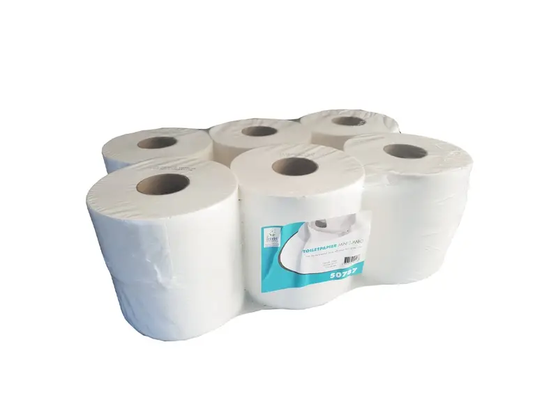 Toiletpapier mini jumbo cellulose 2-lgs 150 m wit