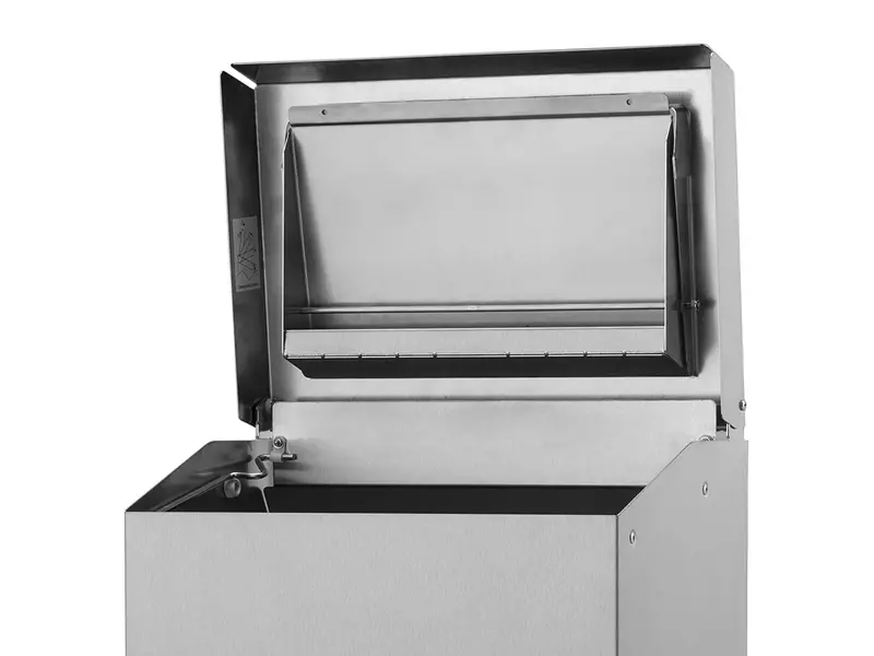 Afvalbak RVS met push klep 50 liter