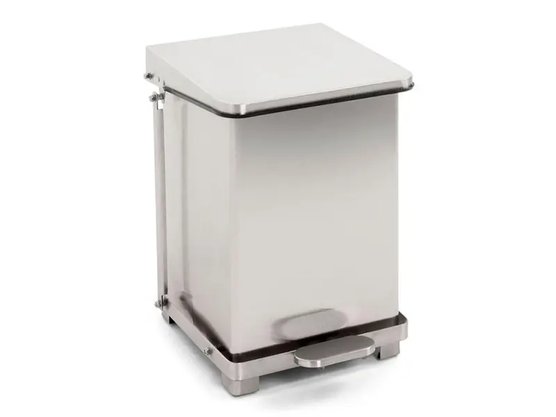 Poubelle à pédale industrielle en acier inoxydable de 27 litres
