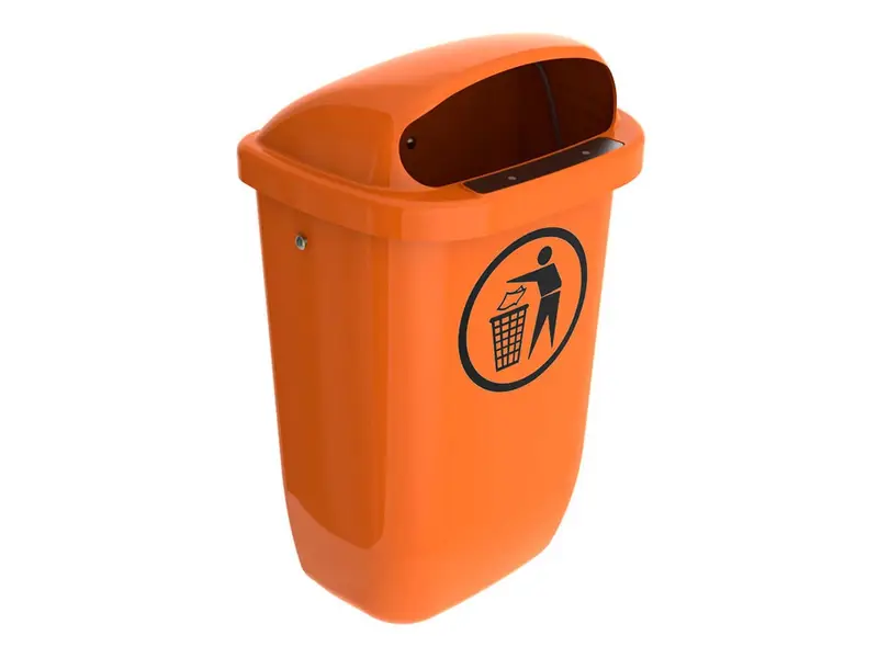Waste bin DIN-PK 50 l orange