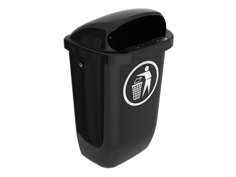 Poubelle DIN-PK 50 l noire