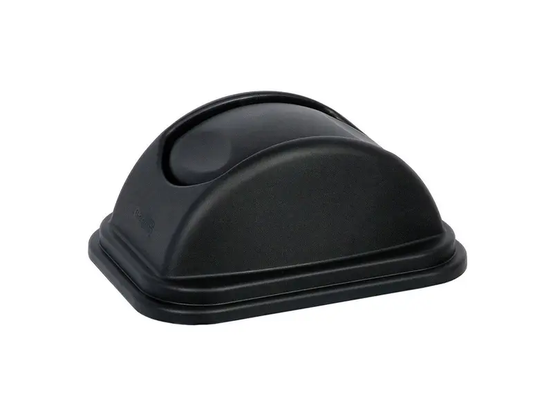 Rubbermaid flap lid for waste bin rectangular 26.6 liters black