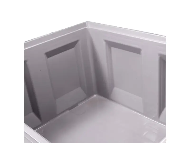Caisse-palette 4 roues 1200 x 1000 x 915 mm 670 l grise