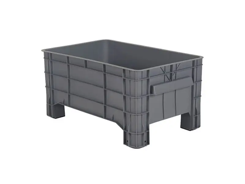 Caisse-palette miniature 4 pieds 1040 x 640 x 495 mm 188 l grise