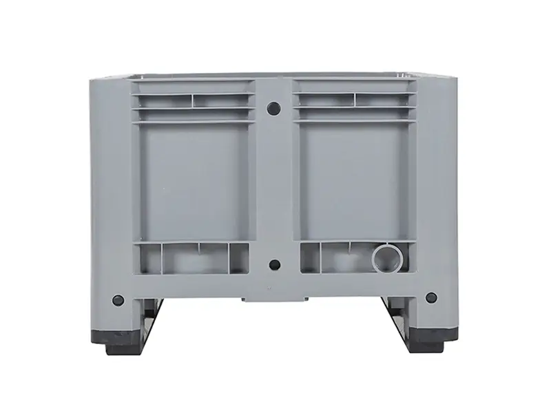 Caisse-palette 2 rails 1200x800x600 mm 330 l gris