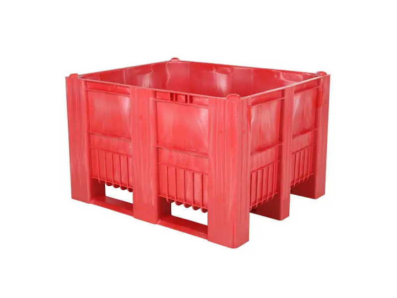 Palletbox CB3 3 sledes 1200 x 1000 x 740 mm 610 liter rood
