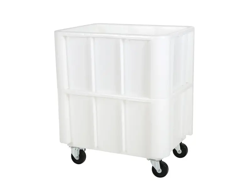 Mobile stacking container Euronorm 800x600x550 mm 140 liters white