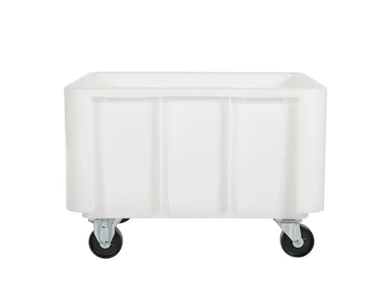 Mobile stacking container Euronorm 800x600x550 mm 140 liters white