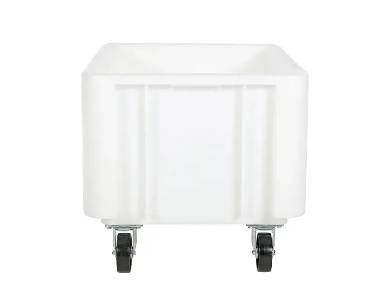 Mobile stacking container Euronorm 800x600x550 mm 140 liters white