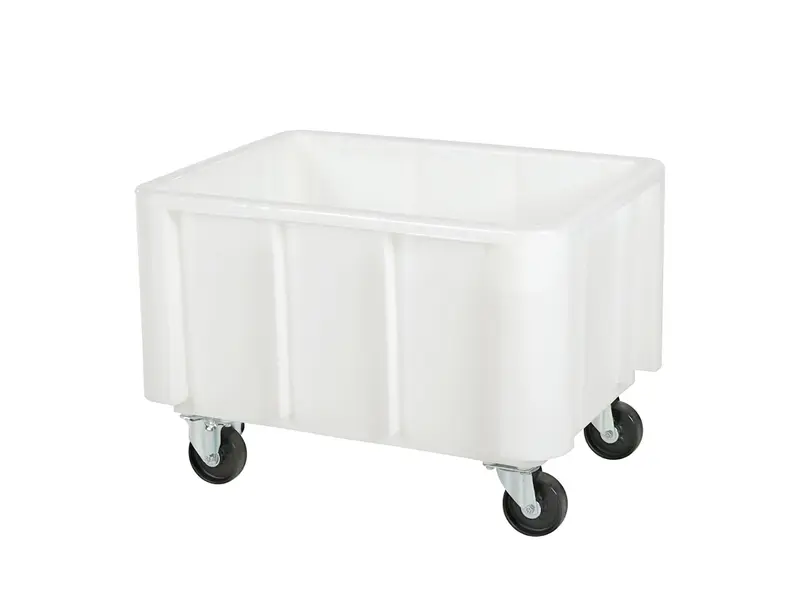 Mobile stacking container Euronorm 800x600x550 mm 140 liters white