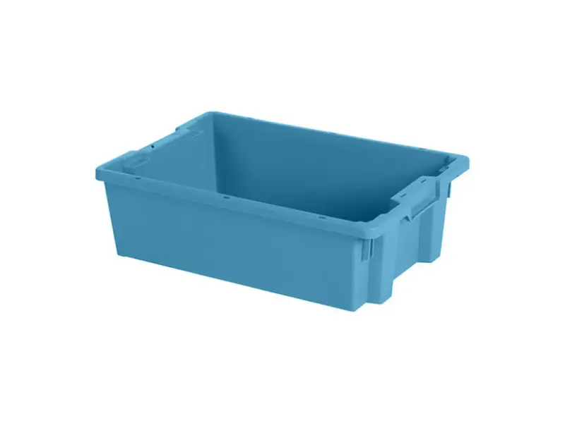 Stackable and nestable container Tellus 600x400x180 mm 32 l blue