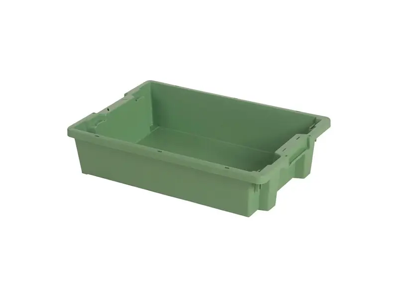 Stackable nesting box Tellus 600x400x120 mm 20 l green