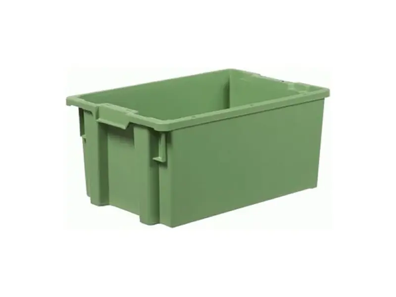 Conteneur fermé, empilable et emboîtable 800 x 400 x 350 mm, 87 l, vert