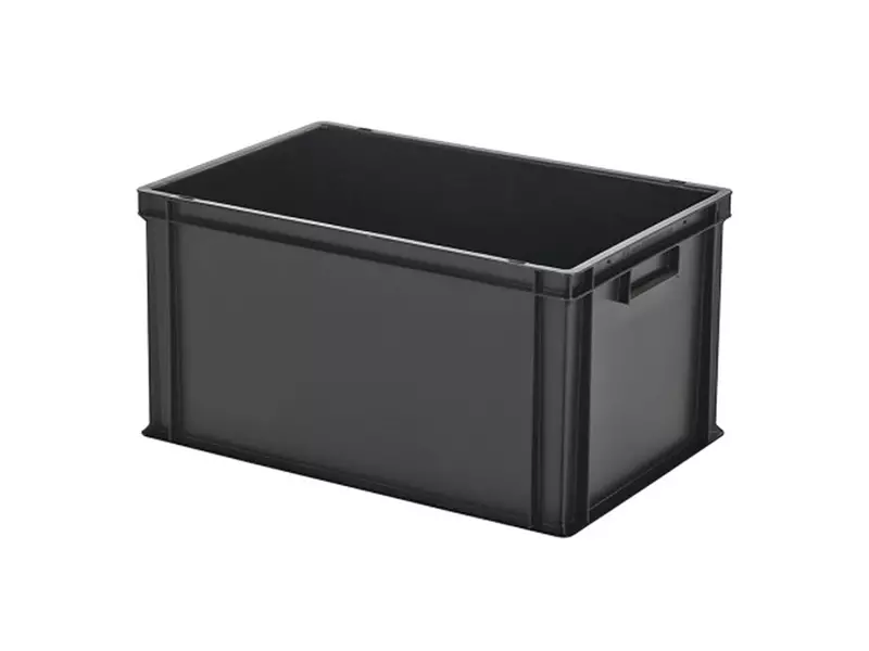 Stacking container Euronorm 600x400x320 mm 64 liters black