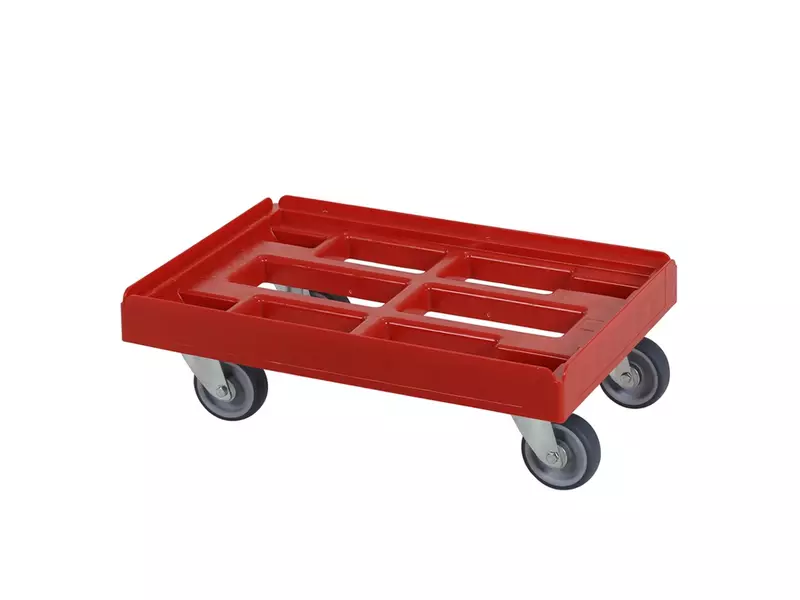 Plastic base for stacking bins 600x400 mm red