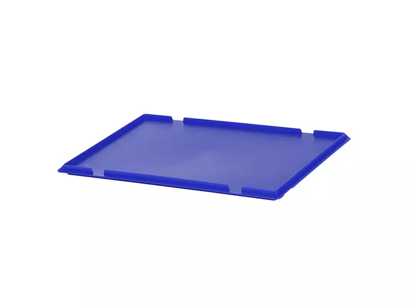 Hinged lid for stacking container Eurnorm 600x400 mm blue