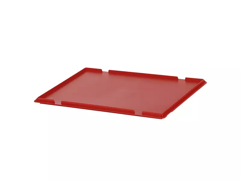Hinged lid for stacking container Eurnorm 600x400 mm red