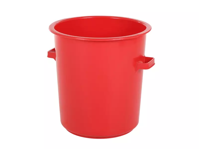 Ton heavy duty HDPE levensmiddelengeschikt 75 liter rood