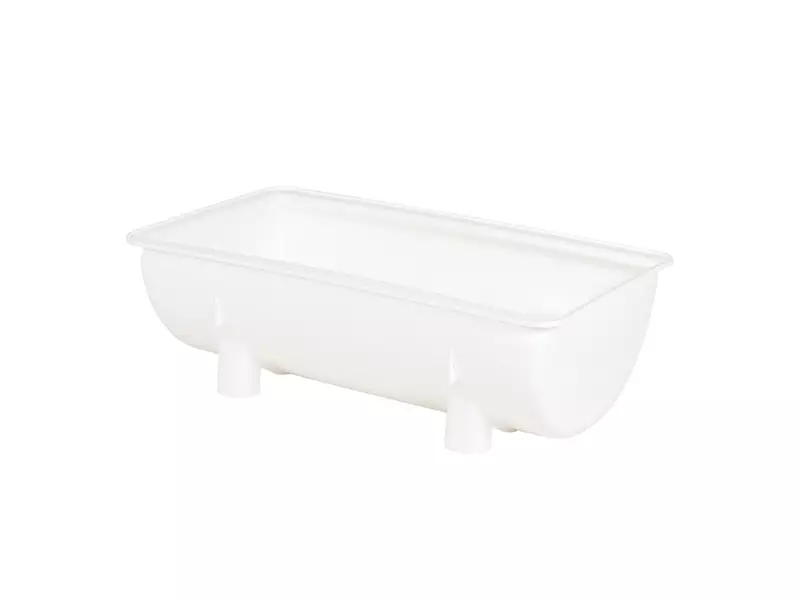 Mengbak HDPE zonder uitloop 980x550x310 mm 100 liter wit