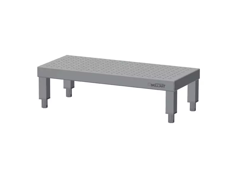 Opstap 1 trede RVS 700x300x93 mm