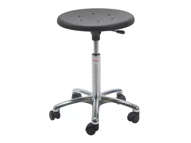 Tabouret à roulettes Sigma Alu50 PU noir