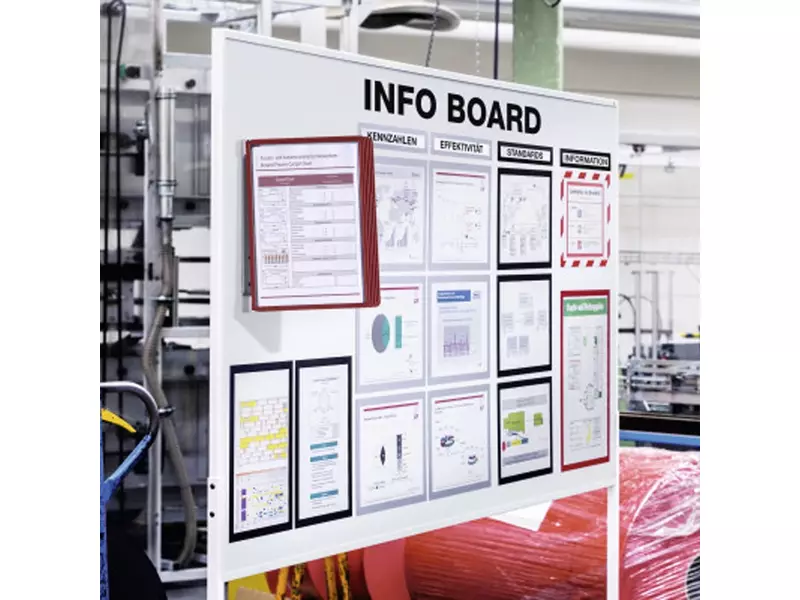 A4 document holder 5 magnetic document sleeves red