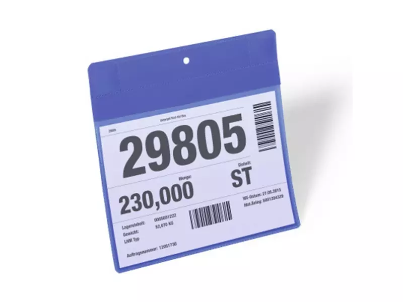 Porte-documents A5 paysage magnétique bleu