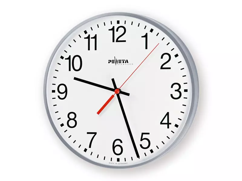 Wall clock DCF77 battery 1.5 V Peweta 250 ø400 mm