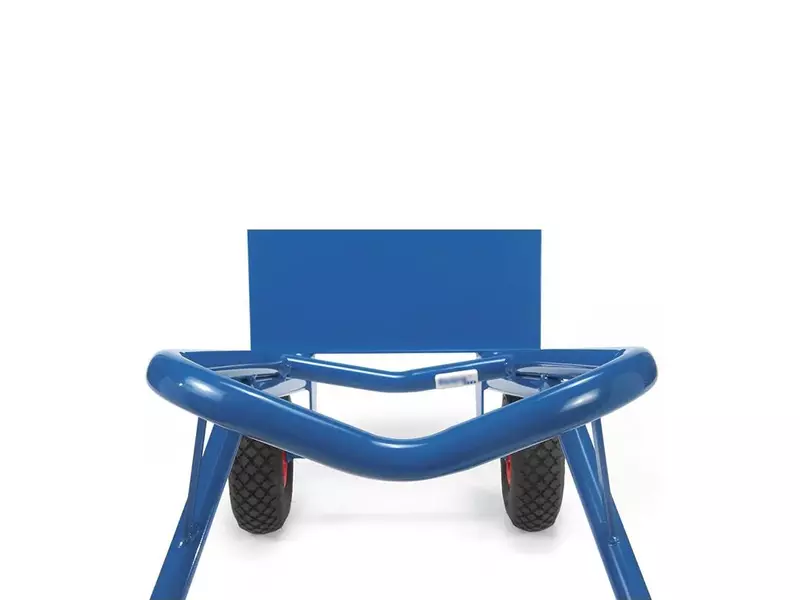 Hand truck steel pneumatic tires fixed platform 300 kg blue