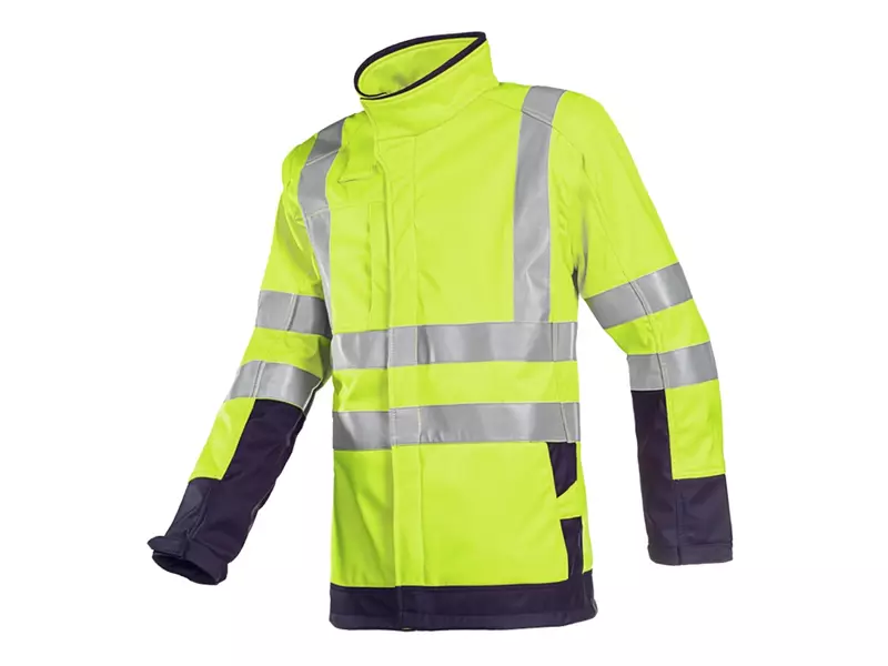Sioen Playford 9633N2TV4 jack softshell fluo geel/marineblauw maat 2XL