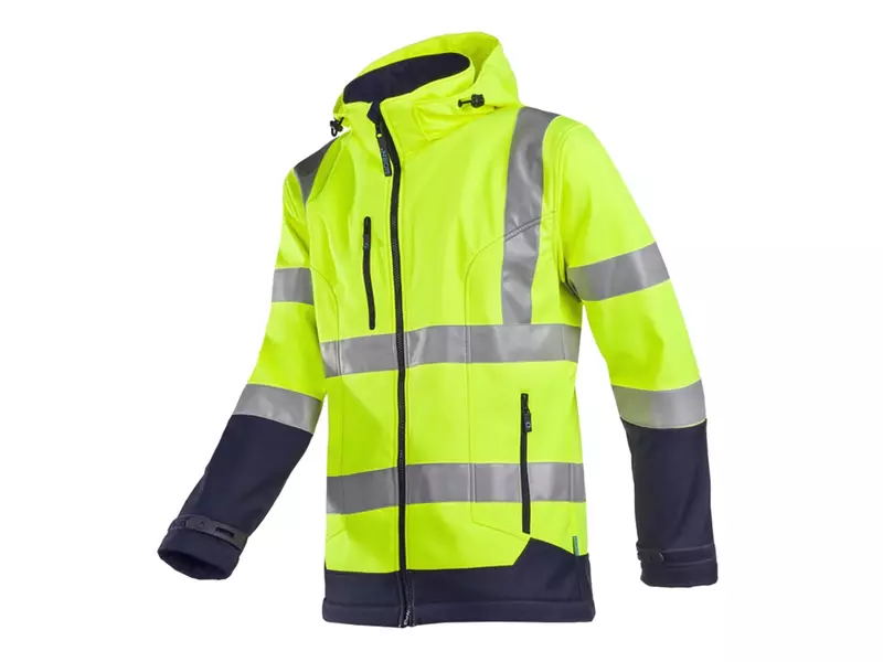Sioen Fuller 9933A2TU1 softshell jacket fluorescent yellow/navy blue size XL
