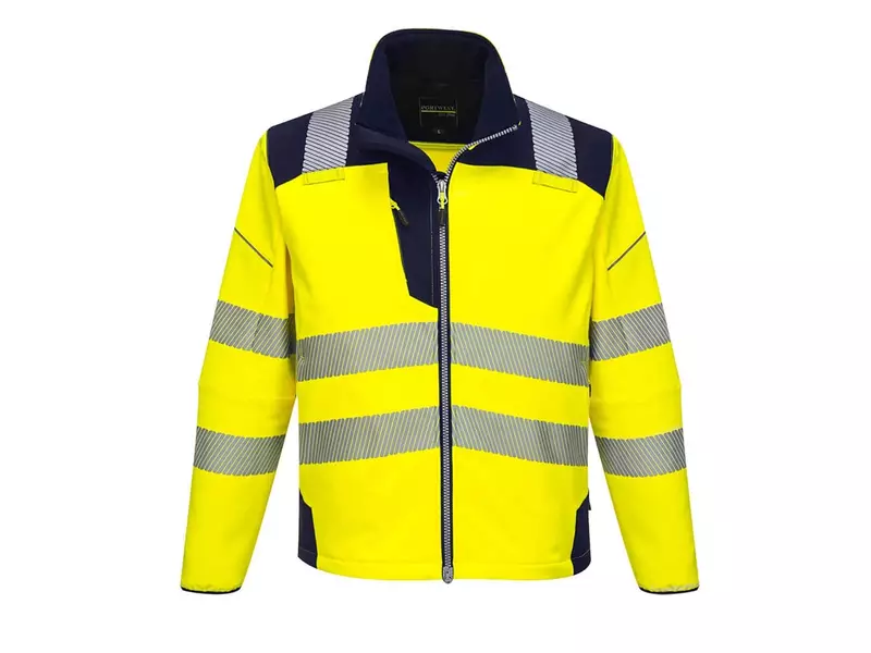 Portwest T402 Hi-Vis softshell jack fluo geel/zwart