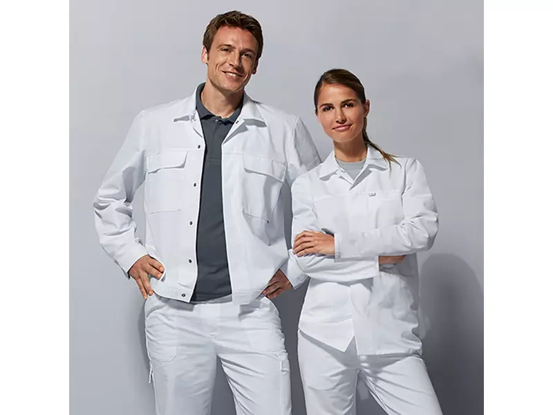 Short food jacket unisex BP 1670 500 21 white size Ln