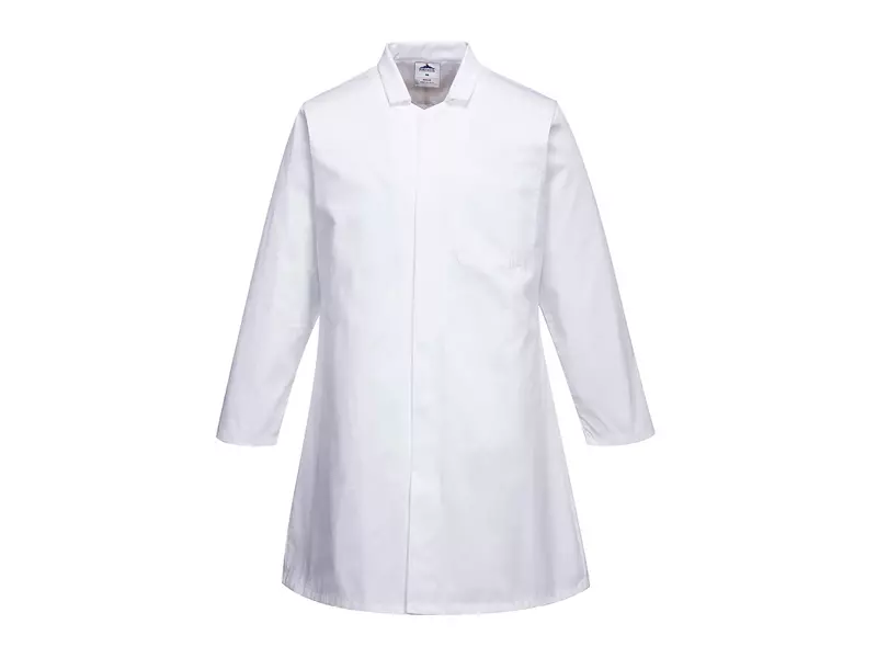 Veste longue pour homme Portwest 2202 avec poche poitrine, blanche, taille 4XL