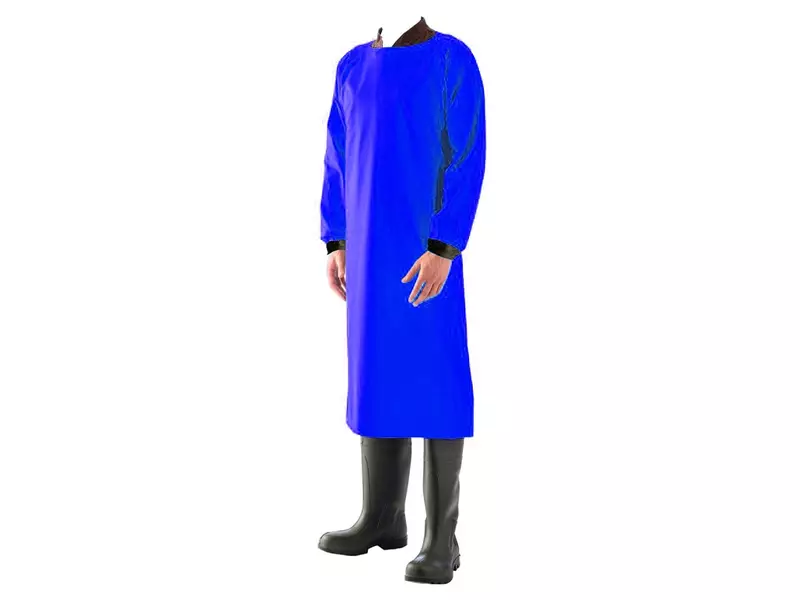 Tablier Manulatex Juliet en polyuréthane à manches, 400 µm, bleu, taille M