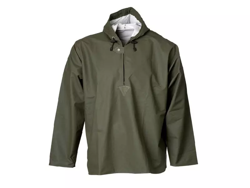Veste imperméable Elka en PU/nylon vert olive taille S