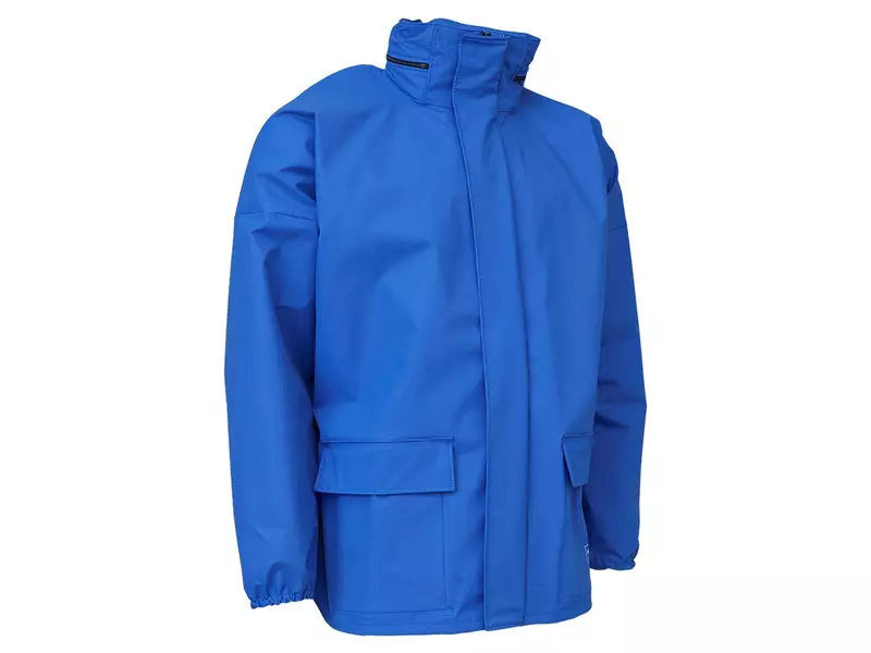 Veste imperméable à capuche Elka Pro Jacket en nylon PU bleuet, taille 3XL