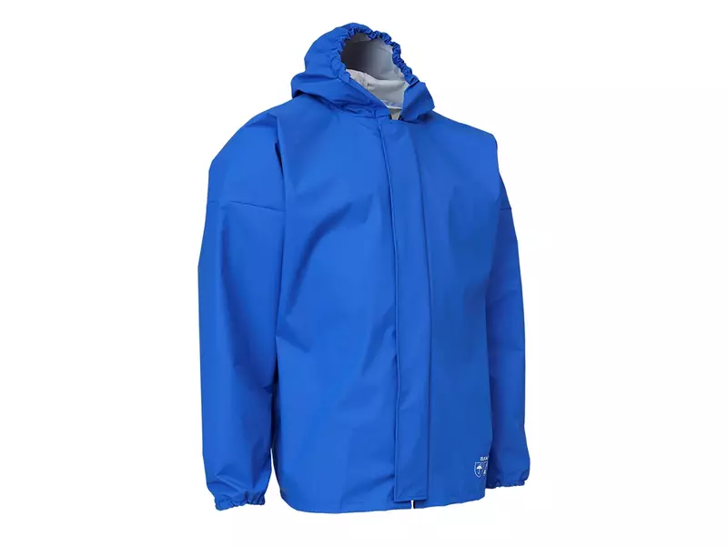 Elka Pro Jacket hooded spray jacket nylon PU cornflower blue size M