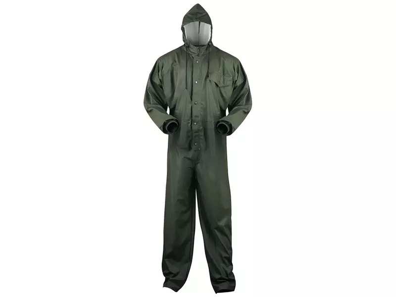 PU spray coverall olive green size XL