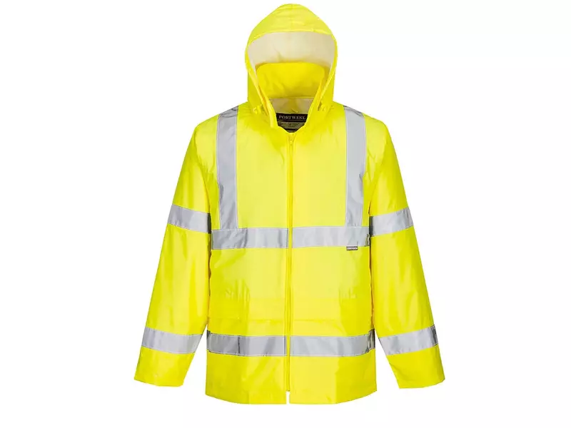 Veste de pluie haute visibilité Portwest H440 avec capuche, jaune fluo, taille S