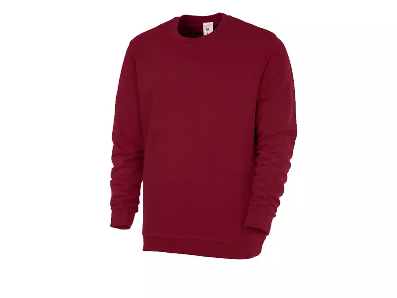 Sweatshirt unisex BP 1623 193 82 bordeaux maat 3XL
