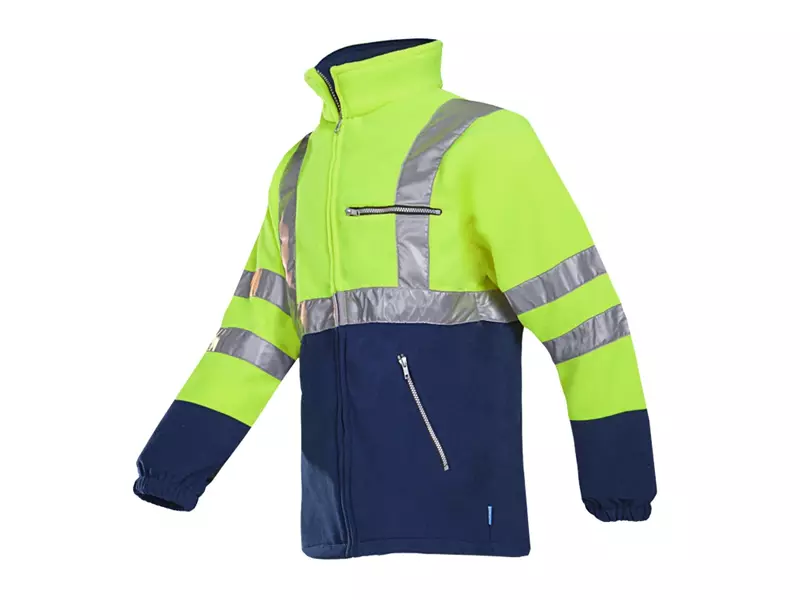 Veste polaire haute visibilité Sioen Kingley 497ZA2T01, jaune fluo/bleu marine, taille 3XL