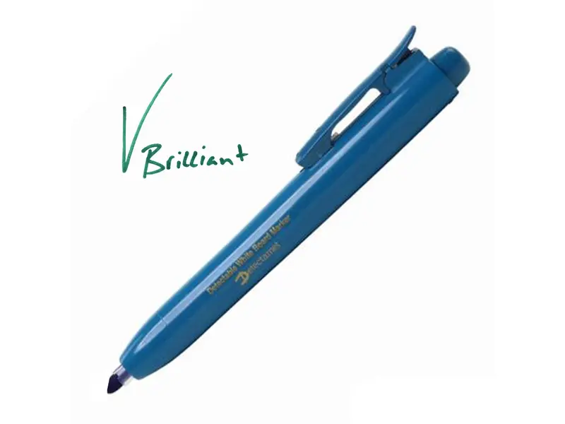 Detectamet whiteboard marker detecteerbaar inklikbaar beitelvormige punt inkt groen