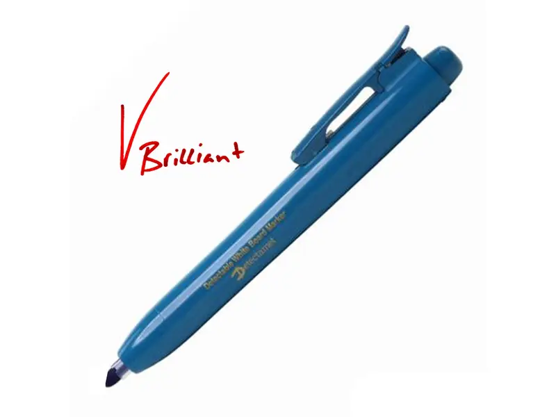 Marqueur pour tableau blanc Detectamet à pointe biseautée détectable, encre rouge