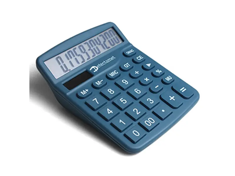 Rekenmachine detecteerbaar bureaumodel blauw